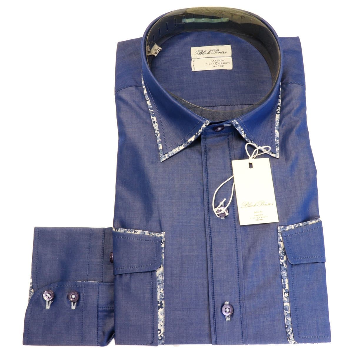 Cerutti Contempo Blue Two-Pocket shirt (Italian Made) thumbnail 2