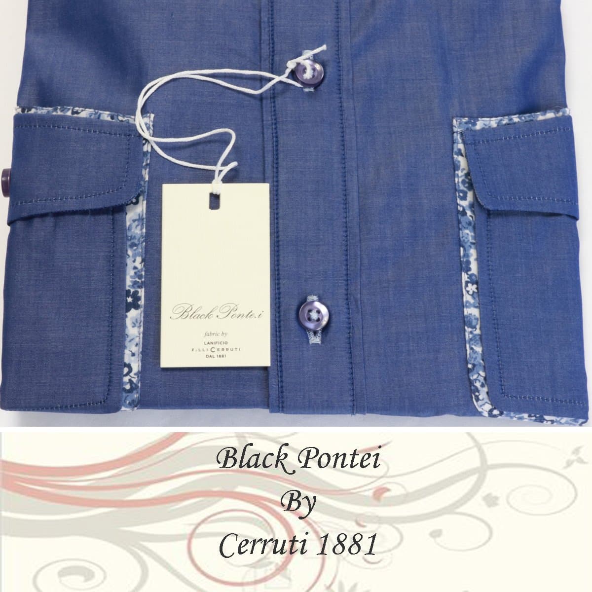 Cerutti Contempo Blue Two-Pocket shirt (Italian Made) thumbnail 3