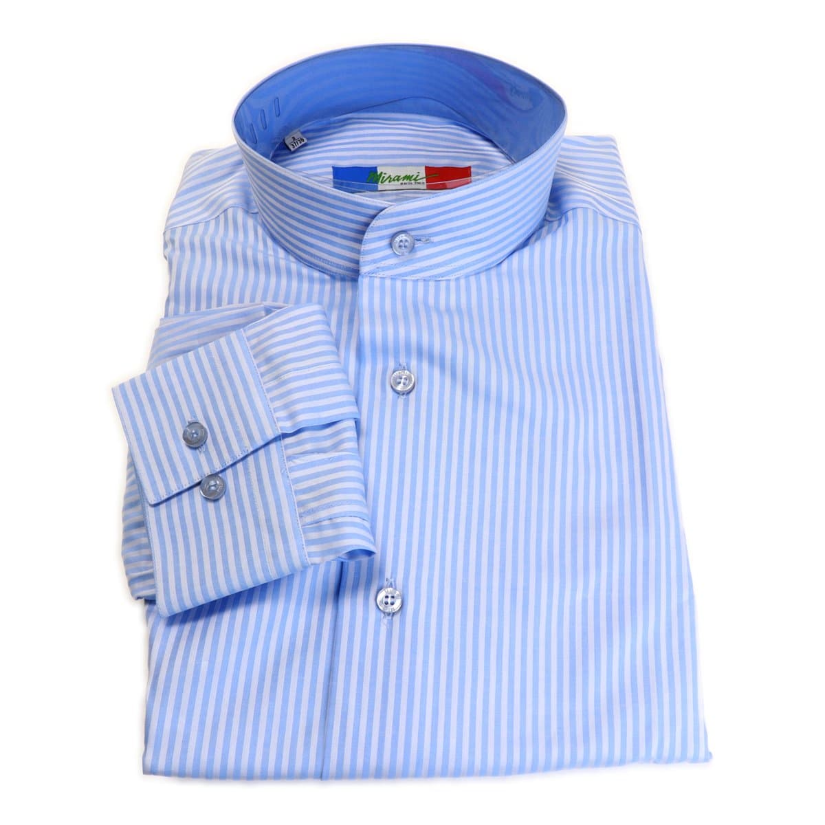 Mirami Seersucker Blue Dress Shirt (Italian Made)