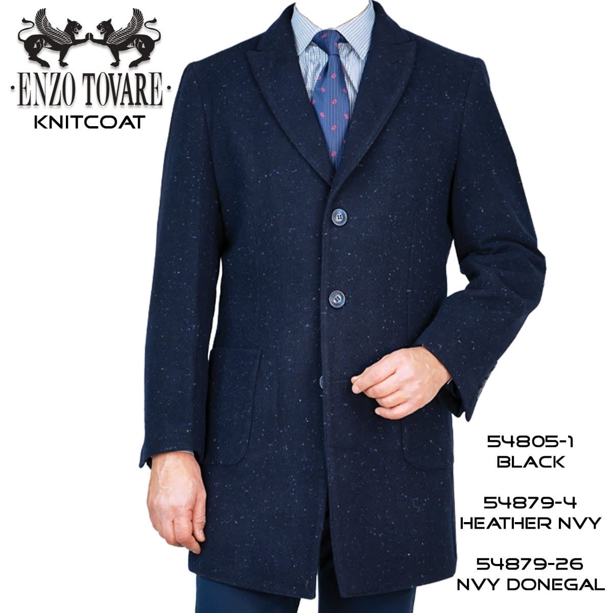 Knitcoat Wool/Cashmere Jacket by Enzo in Black