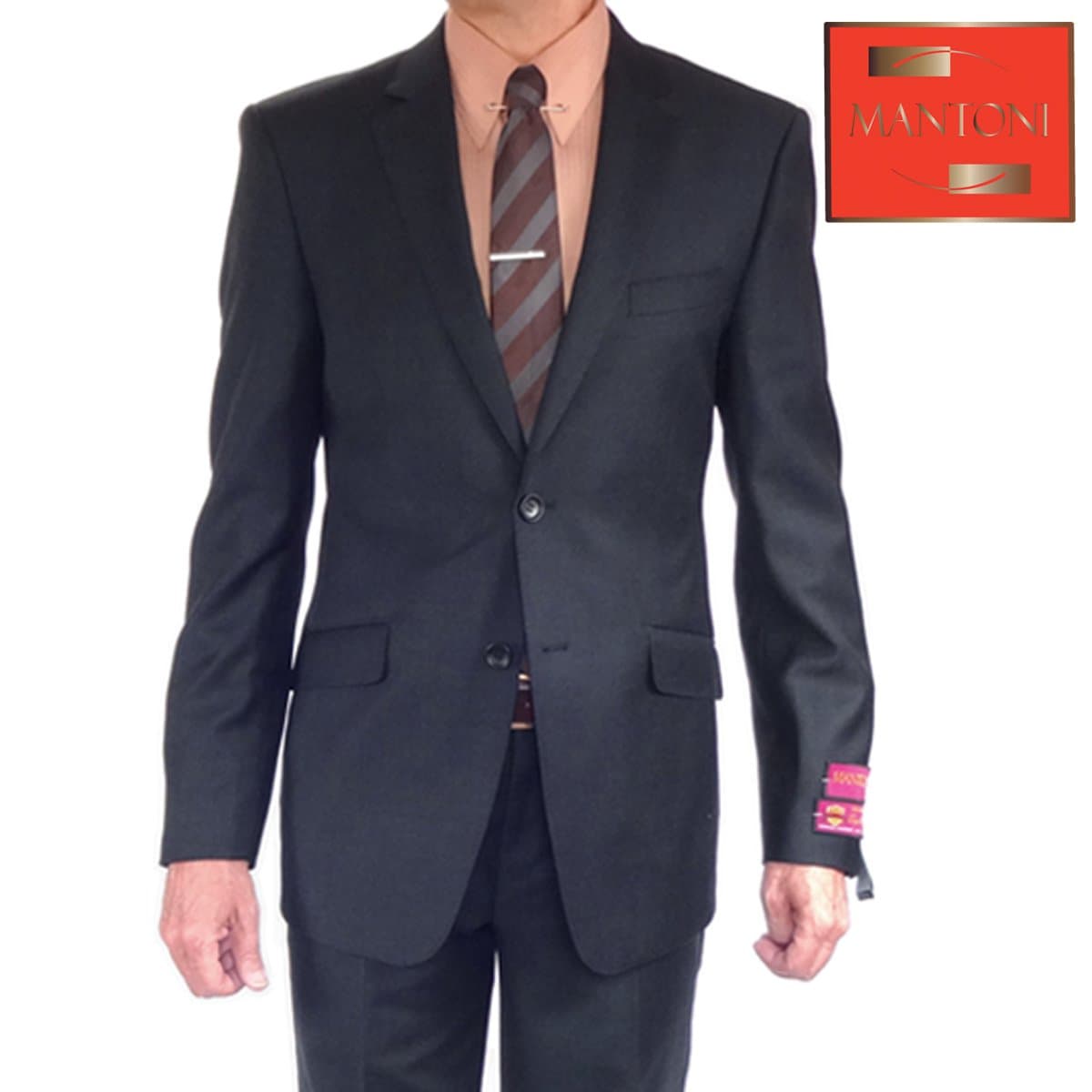 Mantoni Wool Solid Black or Navy Blazer