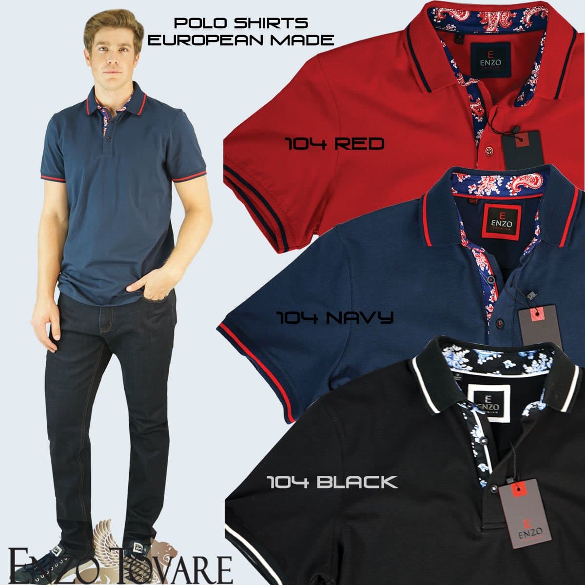 Enzo Polo Shirts (Clearance) M & 3XL