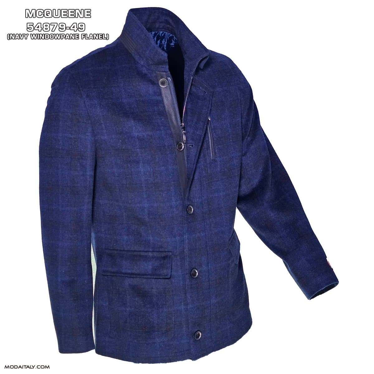 McQueen Enzo Navy Windowpane Flanel Free Shipping/ CLEARANCE thumbnail 3