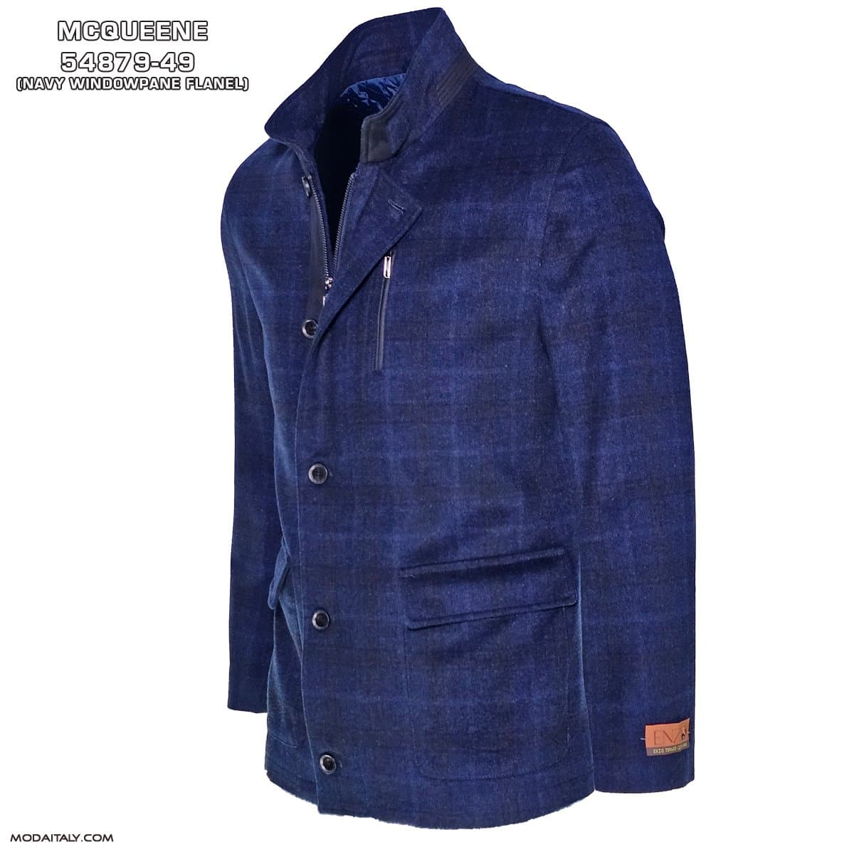 McQueen Enzo Navy Windowpane Flanel Free Shipping/ CLEARANCE thumbnail 4