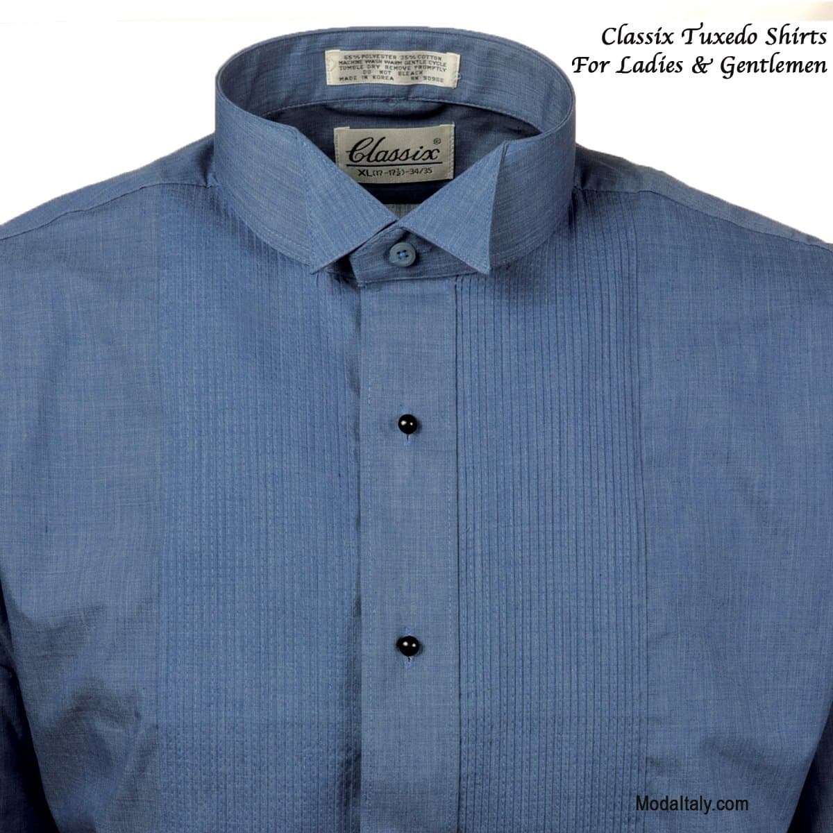 SOLD-OUT Wing Collar Chambray Tuxedo Shirt thumbnail 2