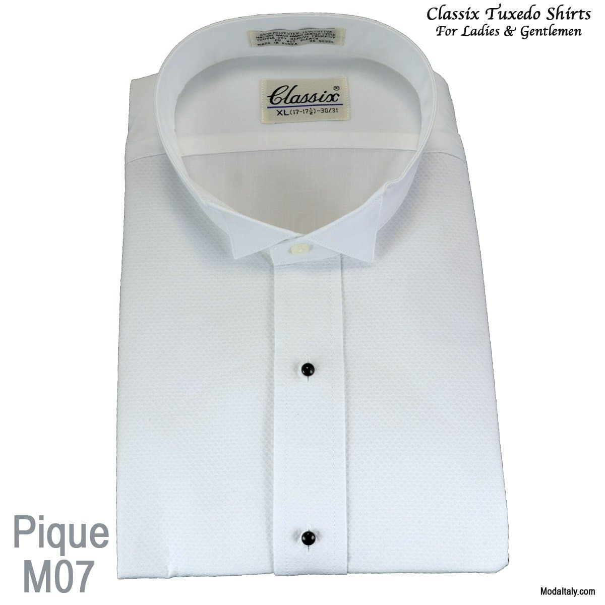 SOLD-OUT Wing Collar Pique Fabric Tuxedo Shirt