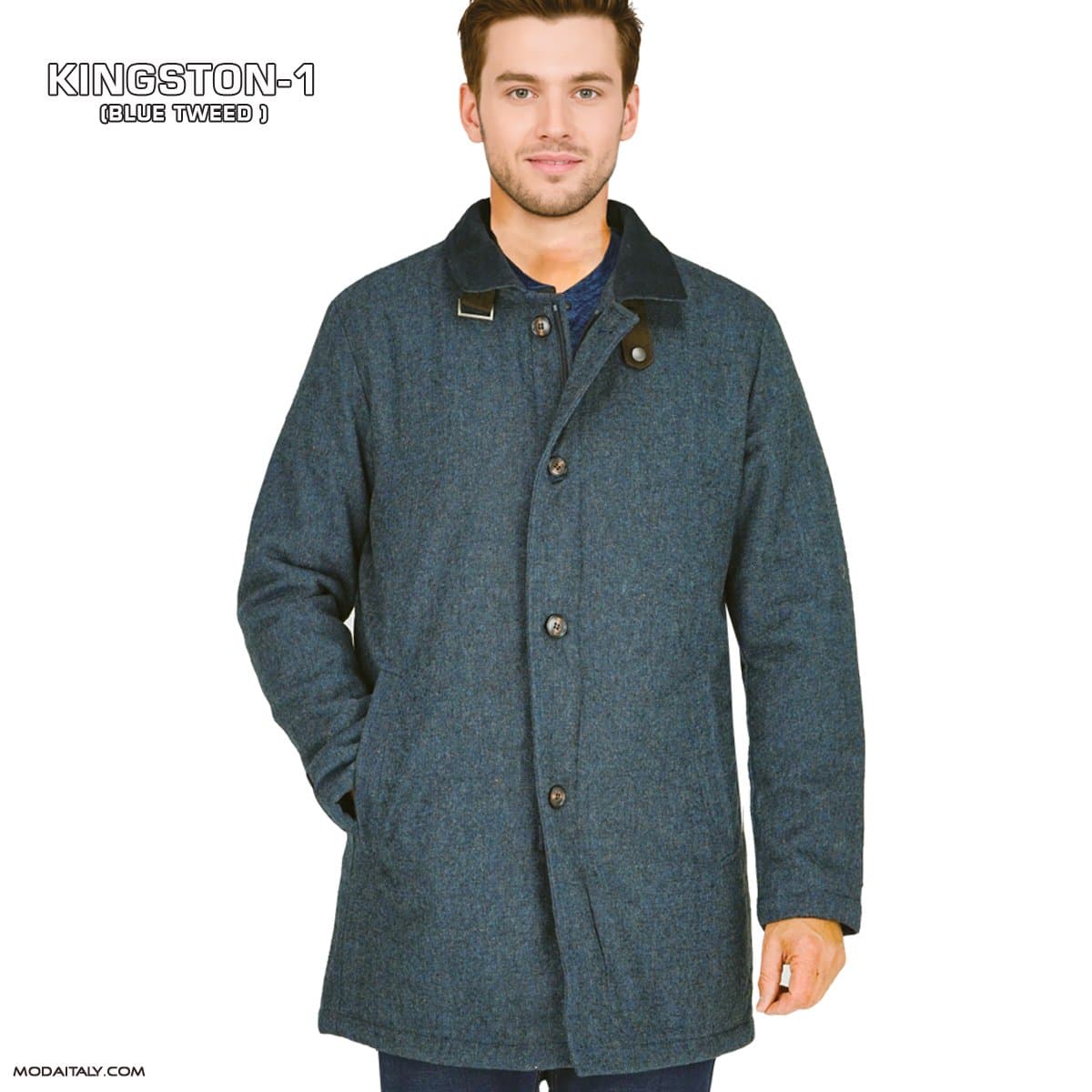 Kingston Blue/Gray Jacket by Enzo-Free Shipping CLEARANCE