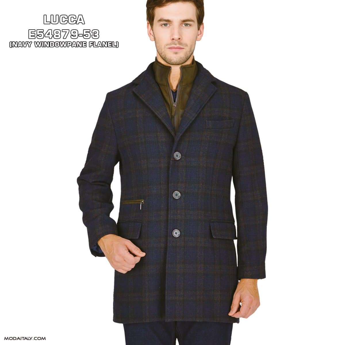 Lucca Navy Jacket by Enzo