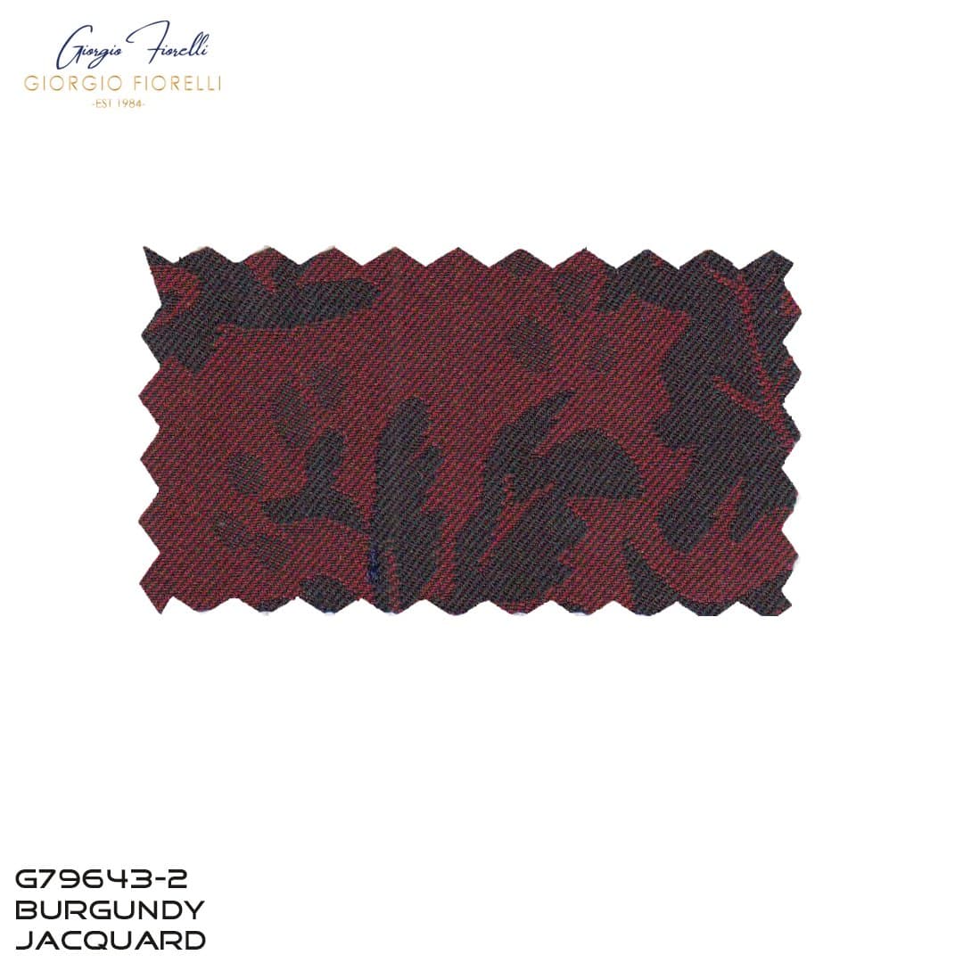 Shawl Jacquard Tuxedo by Giorgio Fiorelli in Burgundy, Gray thumbnail 3