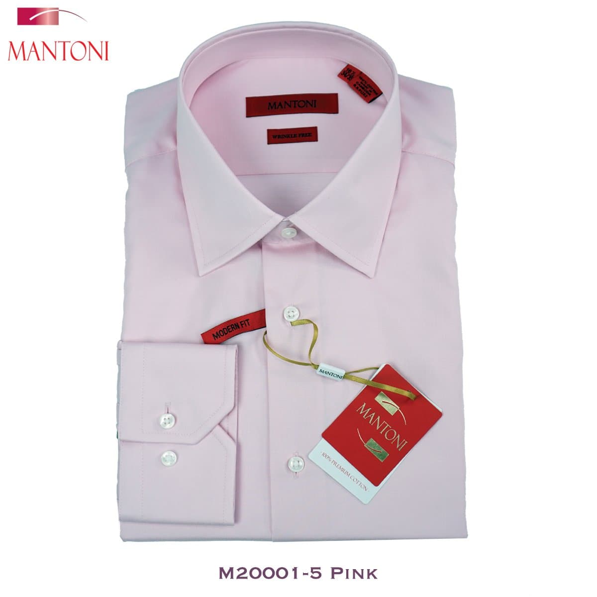 Mantoni Pink Barrel-Cuff Dress Shirt