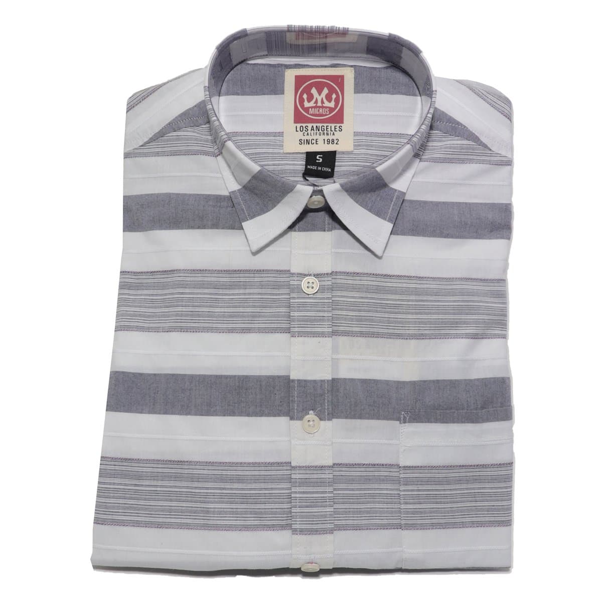 MICROS Desert-Bound Grey Short Sleeve Shirt