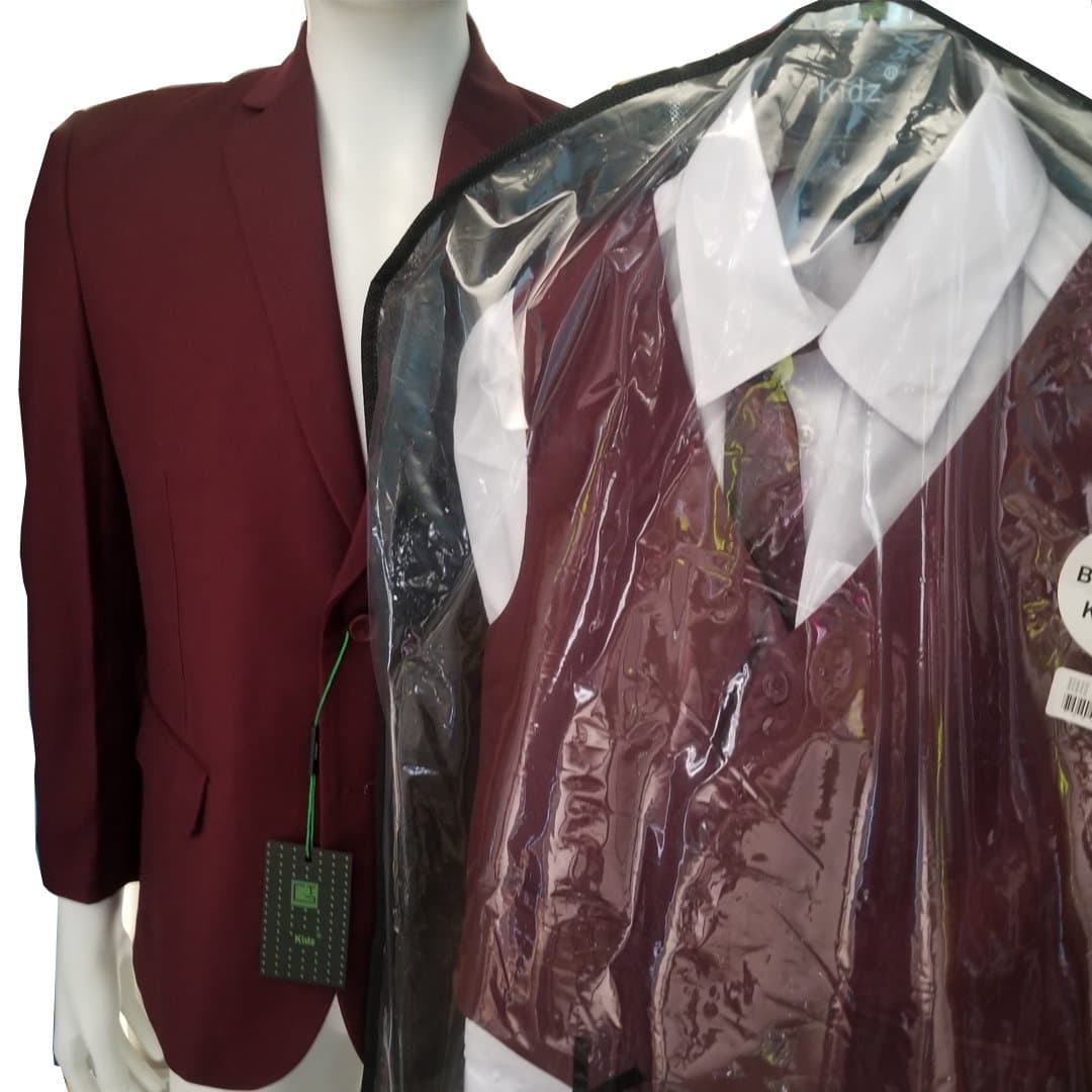 Giovanni Testi 5 Pc Burgundy Boys Suit thumbnail 3