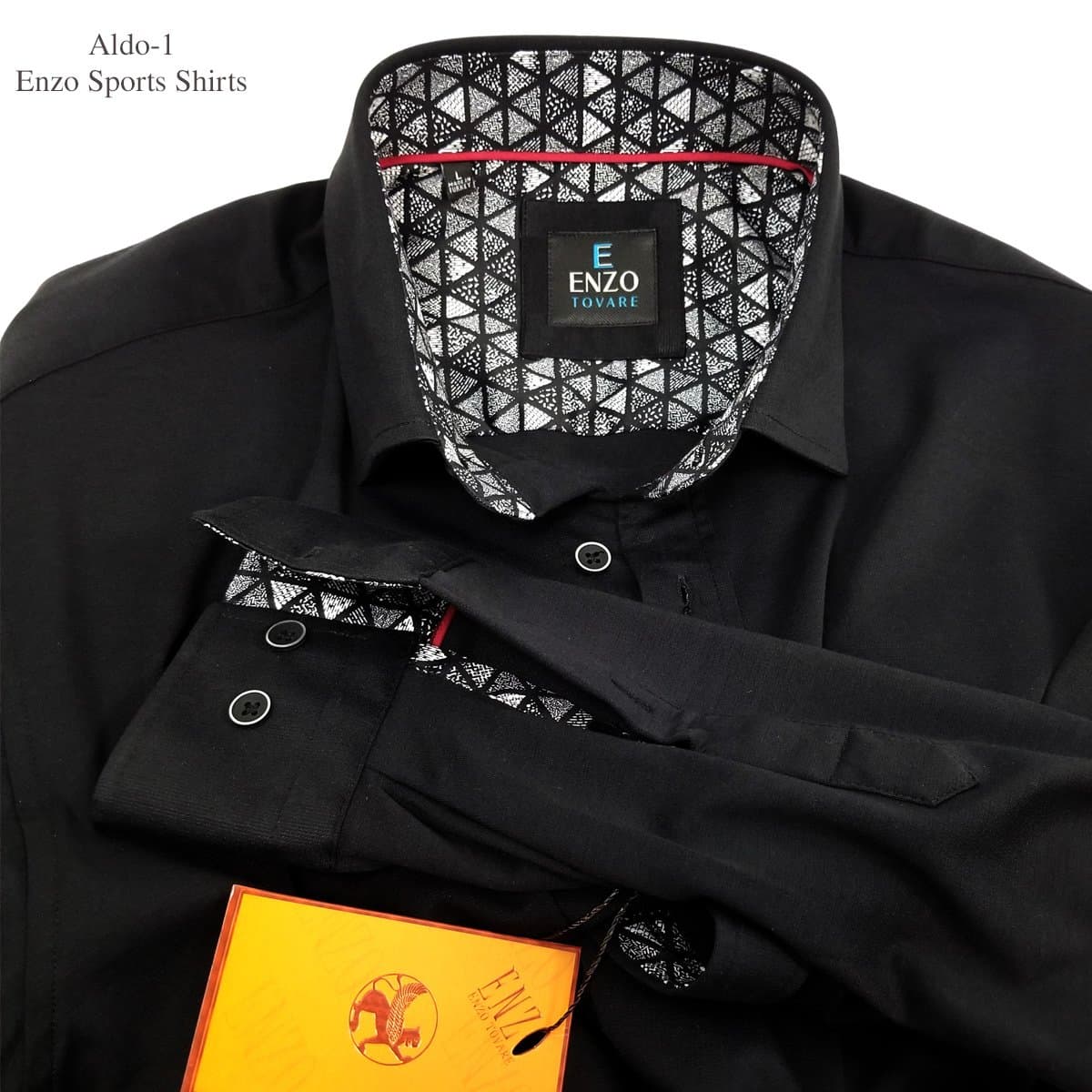 Aldo-1 Enzo Knit Black Dress Shirt thumbnail 3
