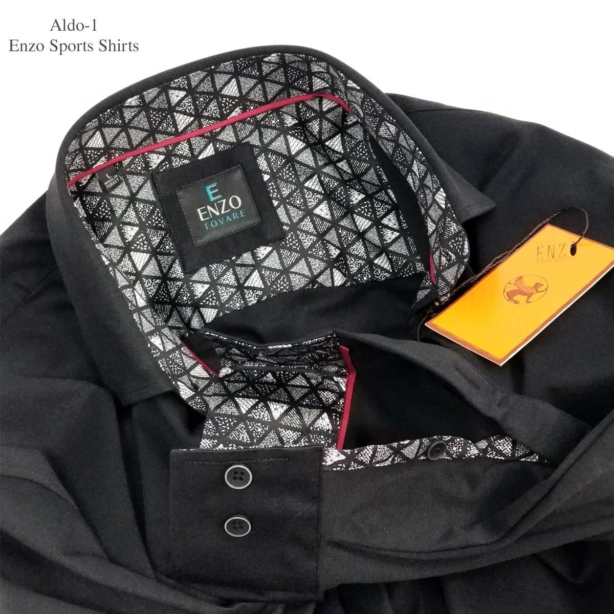 Aldo-1 Enzo Knit Black Dress Shirt thumbnail 2