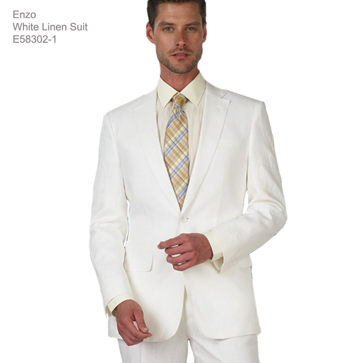 Enzo White, Khaki or Blue Linen Suits/ Free Shipping thumbnail 4
