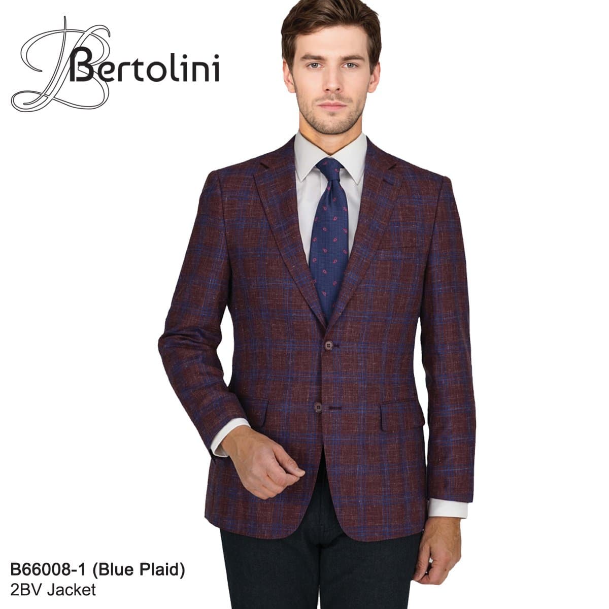 Bertolini Blue/Red Plaid Blazer
