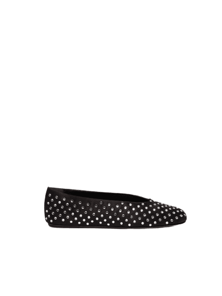 Magda Butrym Satin Ballet Flats In Black