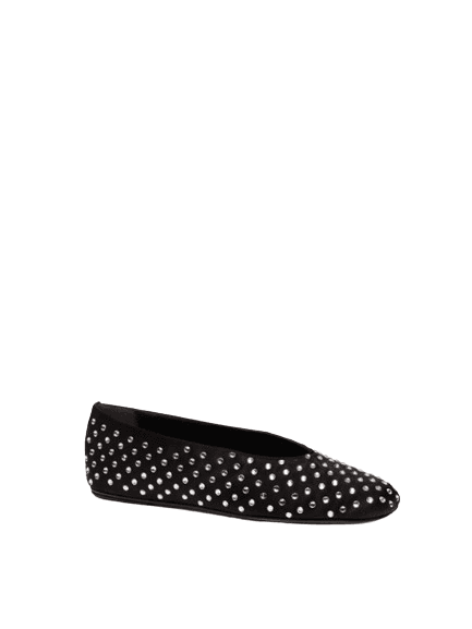 Magda Butrym Satin Ballet Flats In Black thumbnail 2