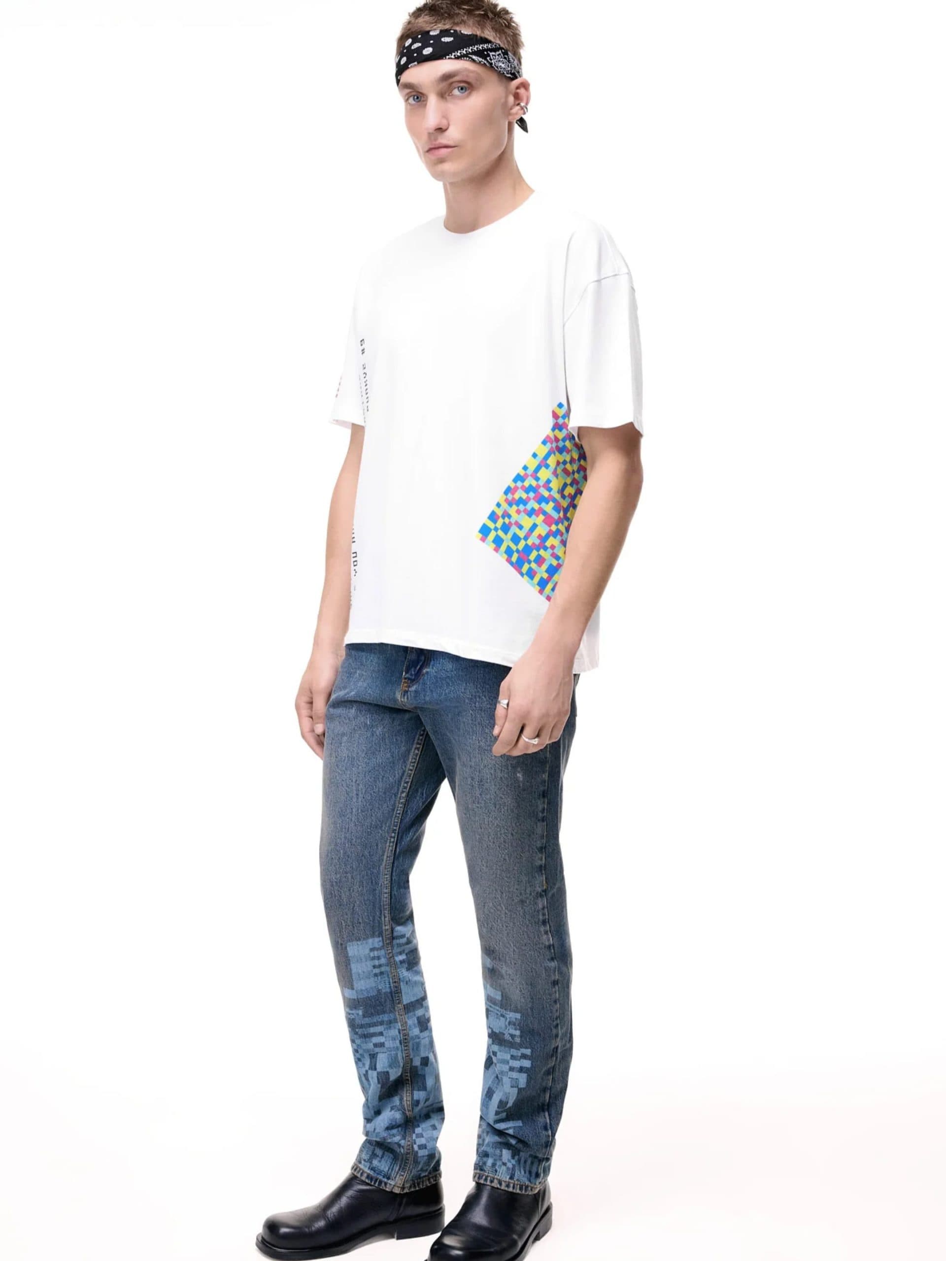GLIX Blue Straight Leg Pants thumbnail 4