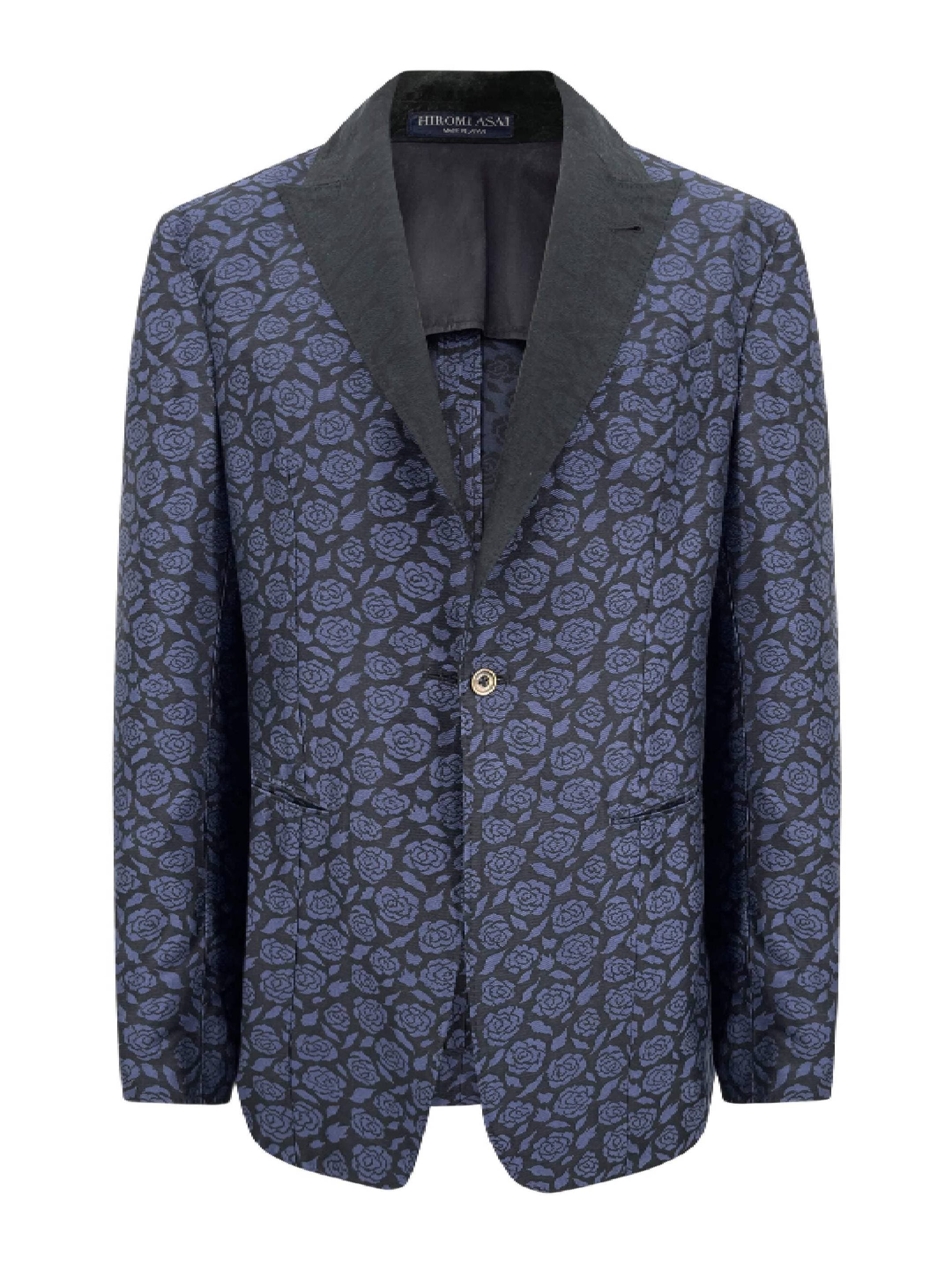 HIROMI ASAI Blue Rose Silk Jacket