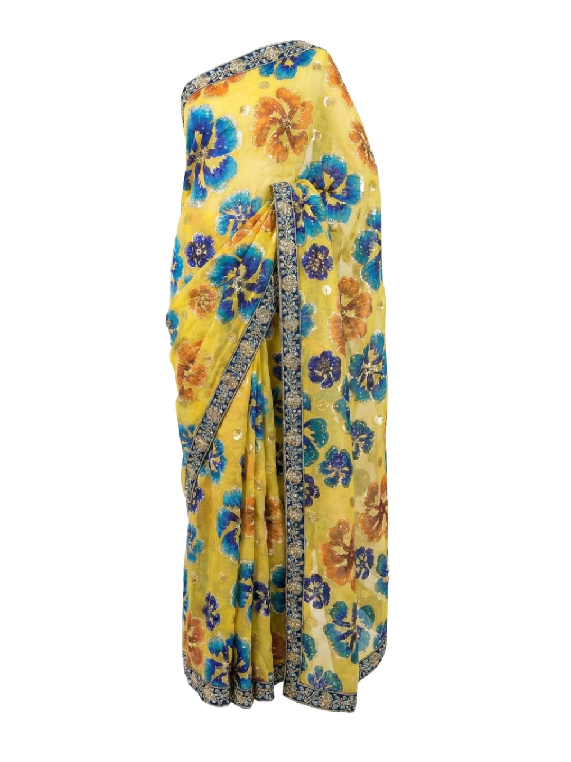 Hakoba Inc. Floral Print Evening Dress
