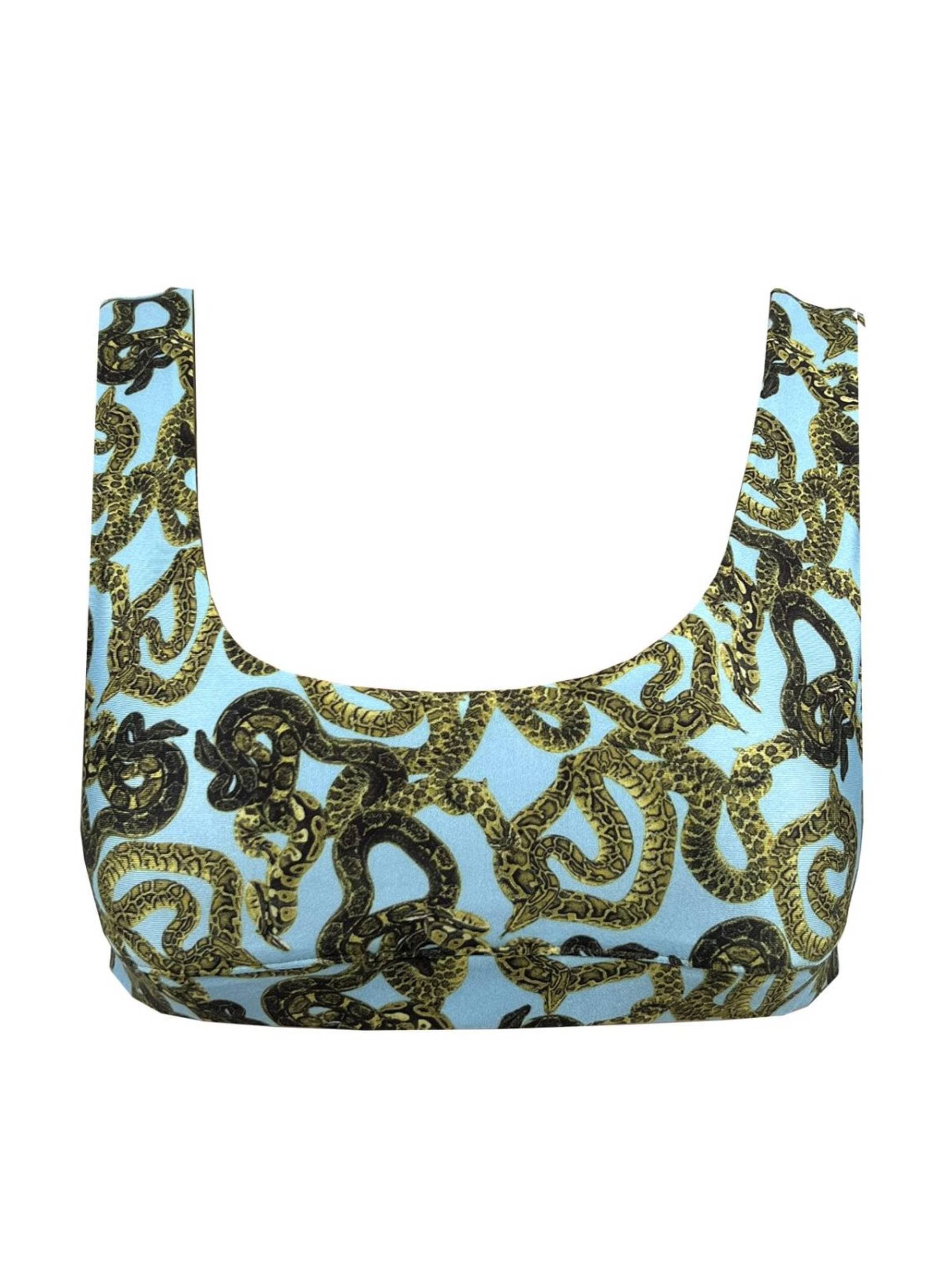 MONZLAPUR SS23 – Snake Bralette – turquoise Blue