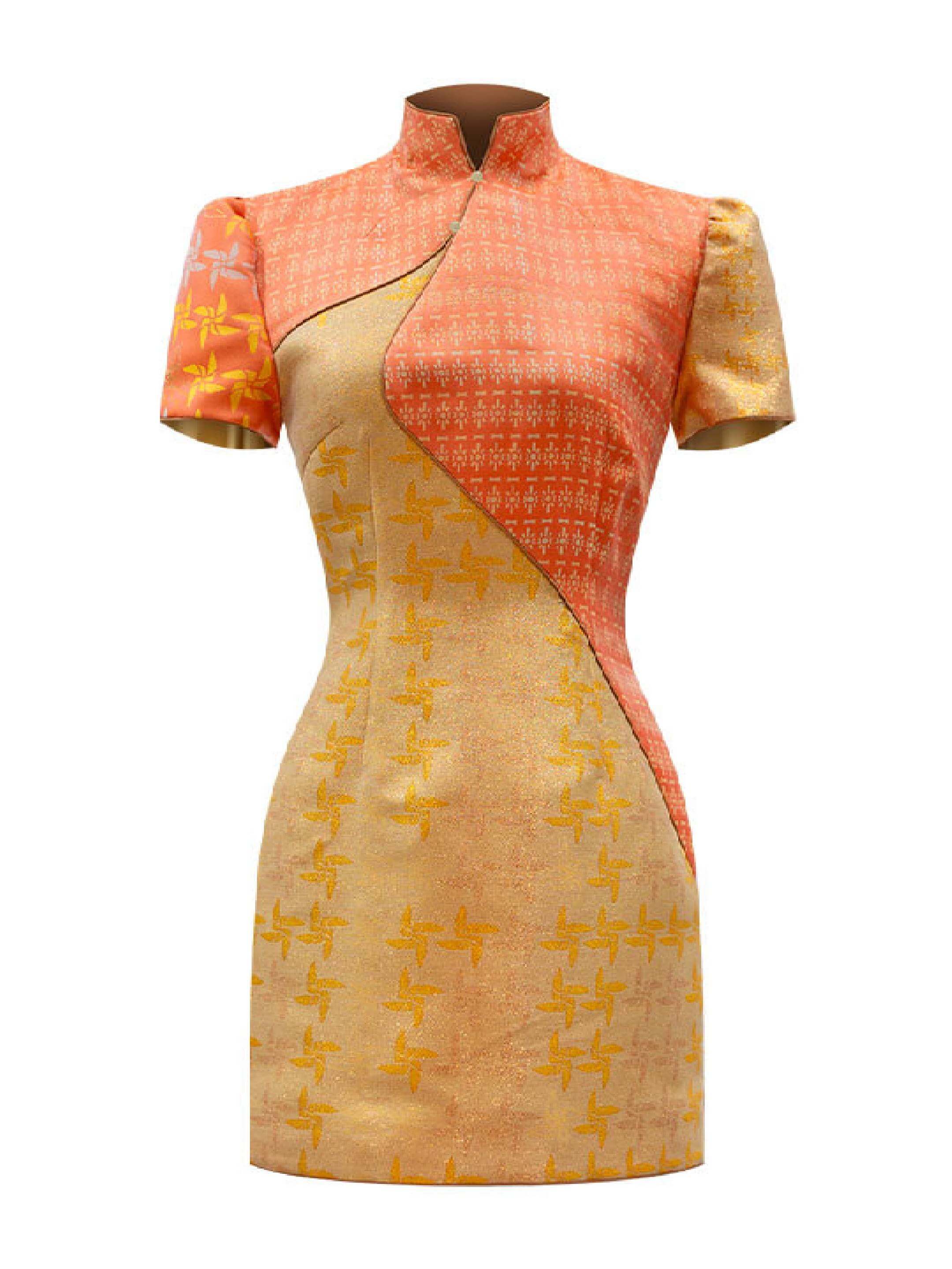 Sparkle Collection Orange Mini Dress