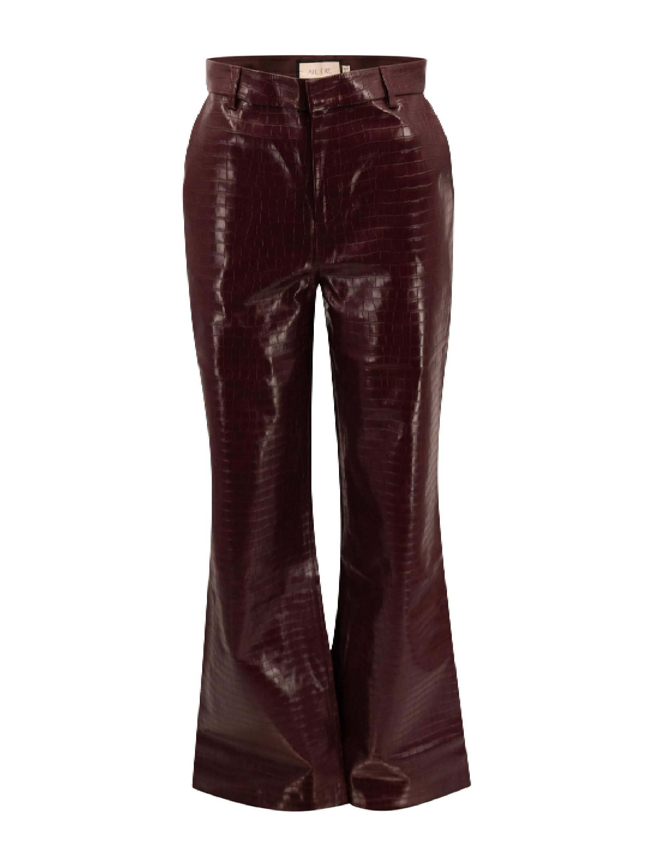 Ailiere Brown Leather Pants