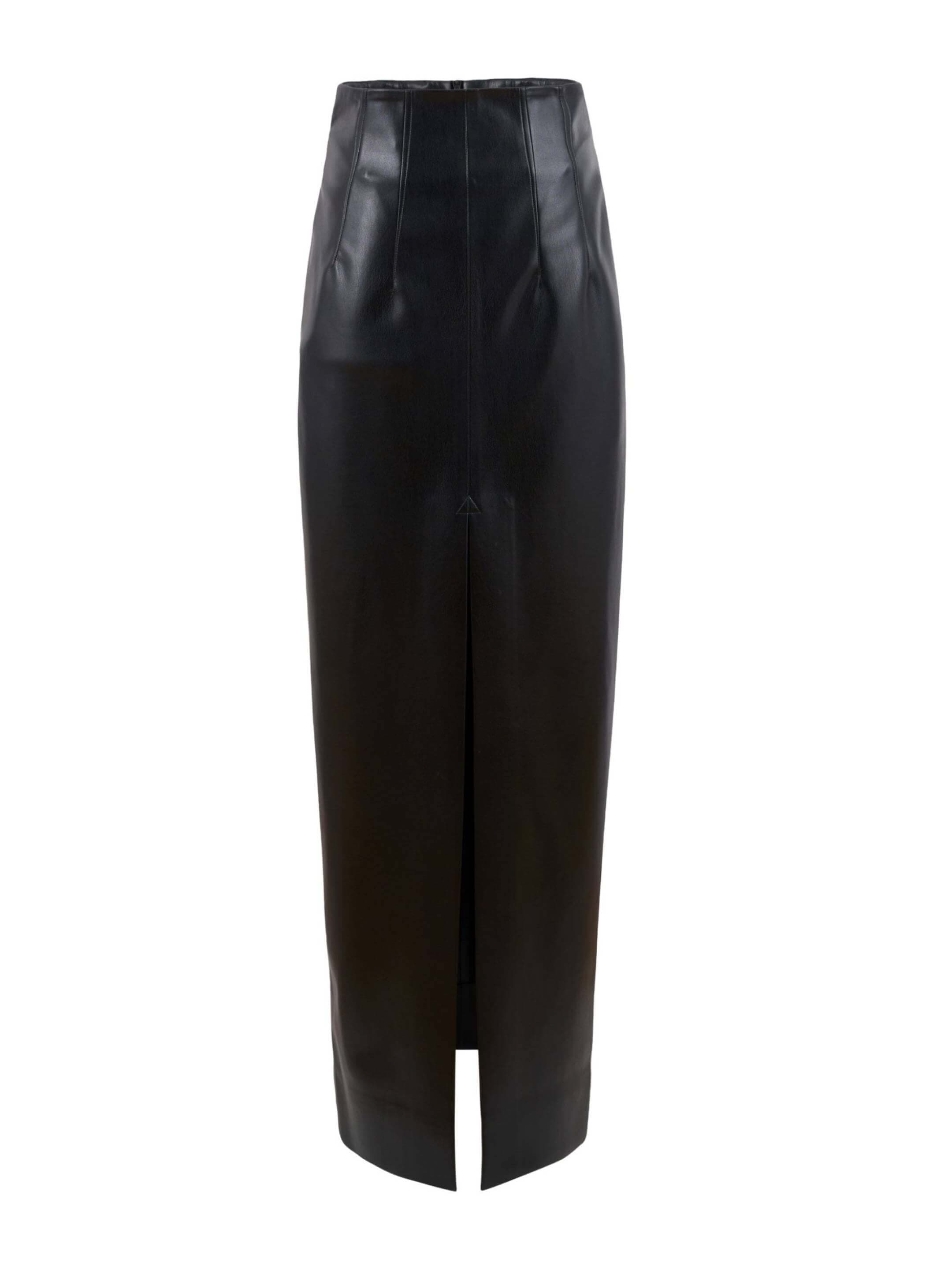 Ailiere Black Leather Skirt