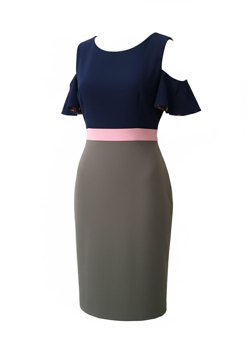 MundoE&amp;E Floral Print Reversible Cocktail Dress thumbnail 3