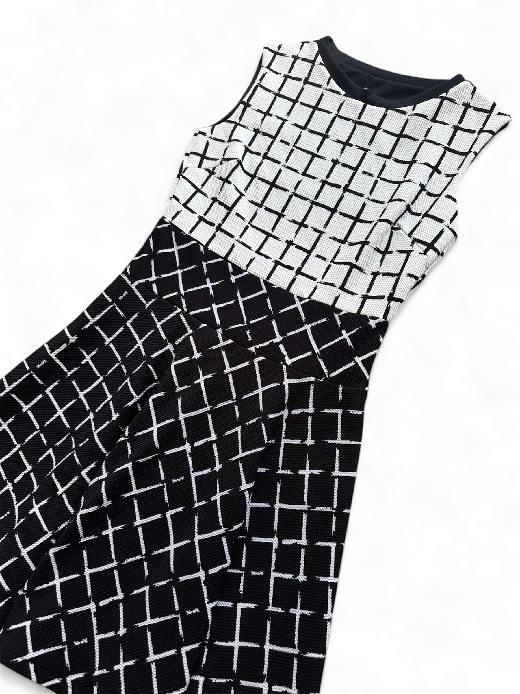 MundoE&amp;E Black /White Printed &amp; Navy Blue Reversible Dress thumbnail 3