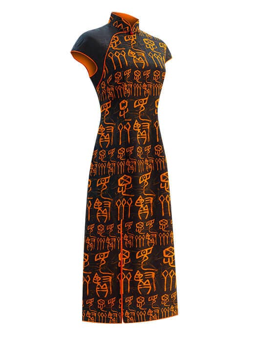 Sparkle Collection Orange Midi Dress thumbnail 4