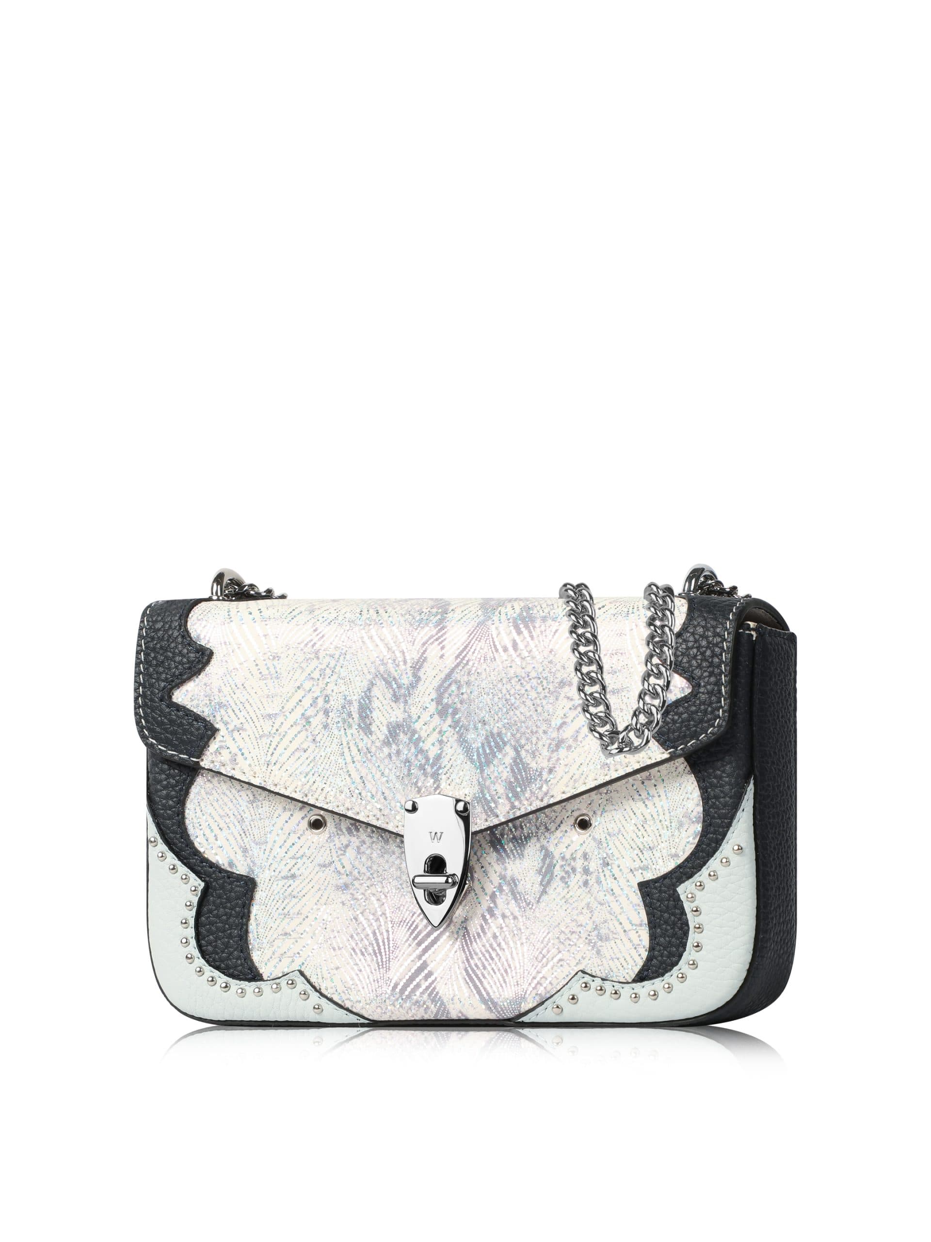 WANACCESSORY Animal Print Silver Calf Leather Small Crossbody thumbnail 4