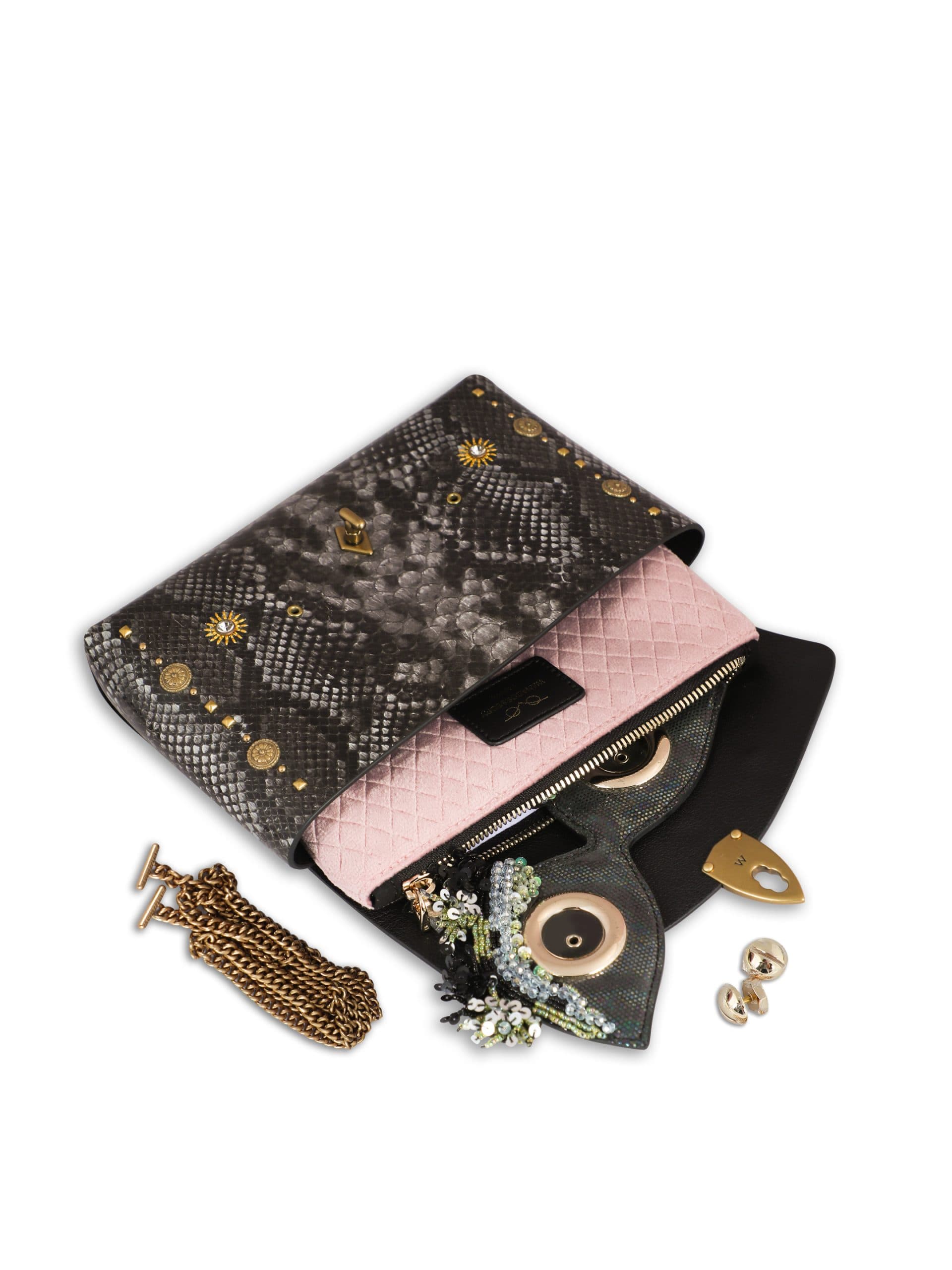 WANACCESSORY Animal Print Brass Calf Leather Small Crossbody thumbnail 2