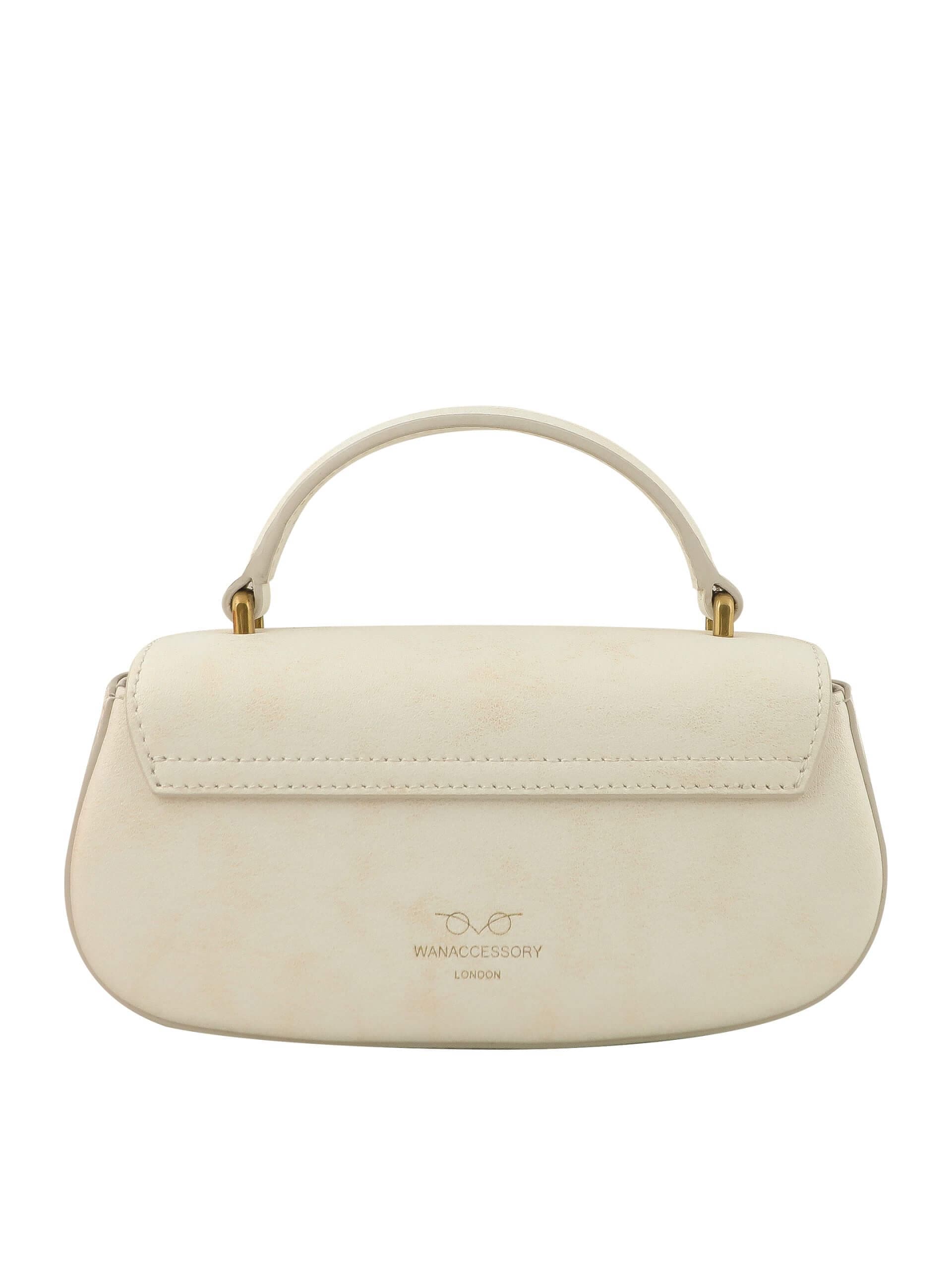 WANACCESSORY Ivory/Cream Gold Calf Leather Mini Evening thumbnail 4
