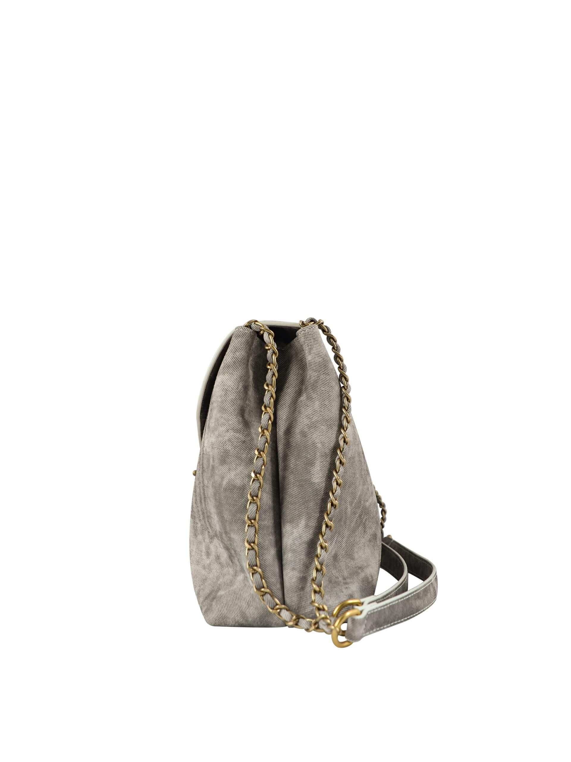 WANACCESSORY Grey Brass Canvas Large Shoulder thumbnail 3