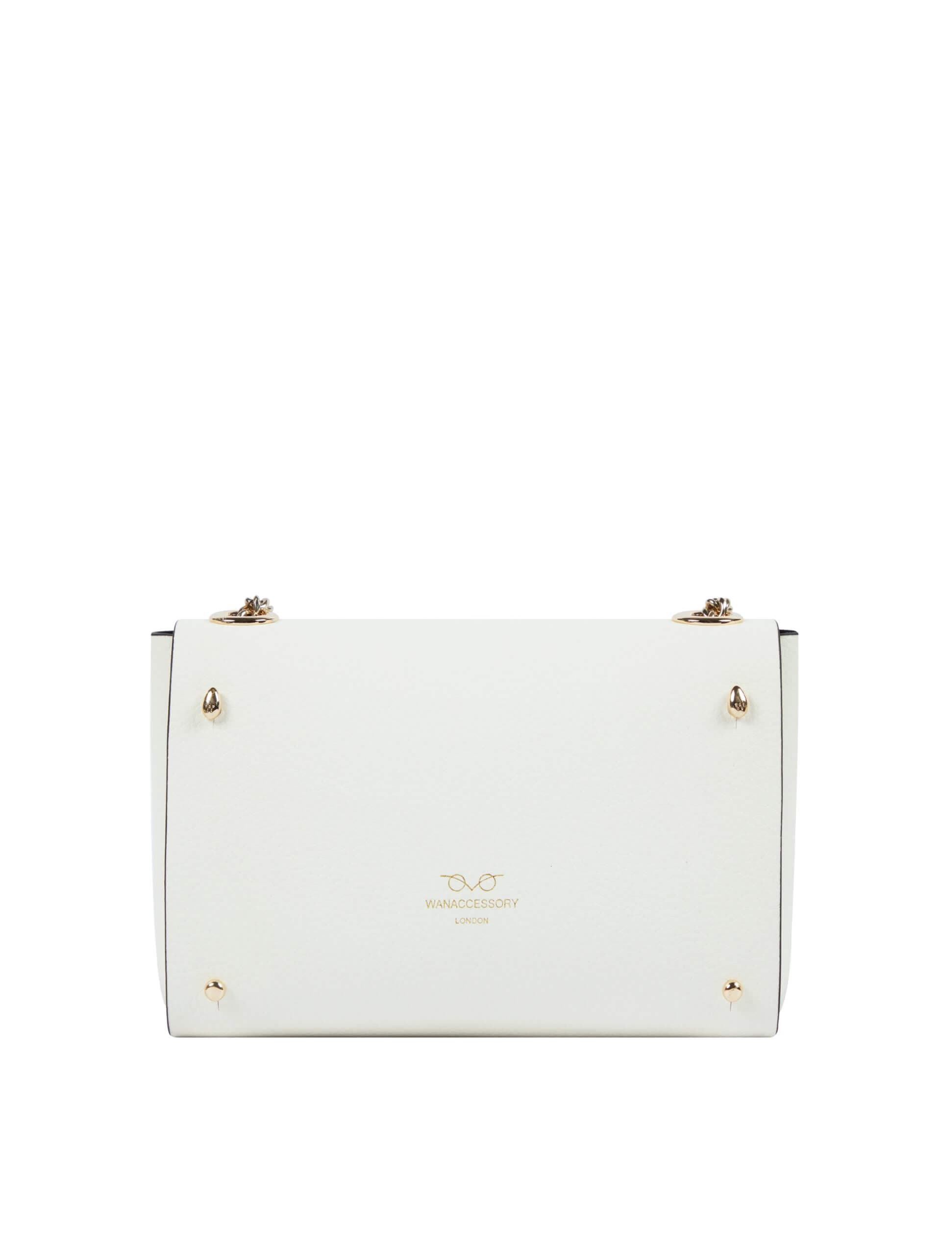 WANACCESSORY White Black Calf Leather Small Crossbody thumbnail 3