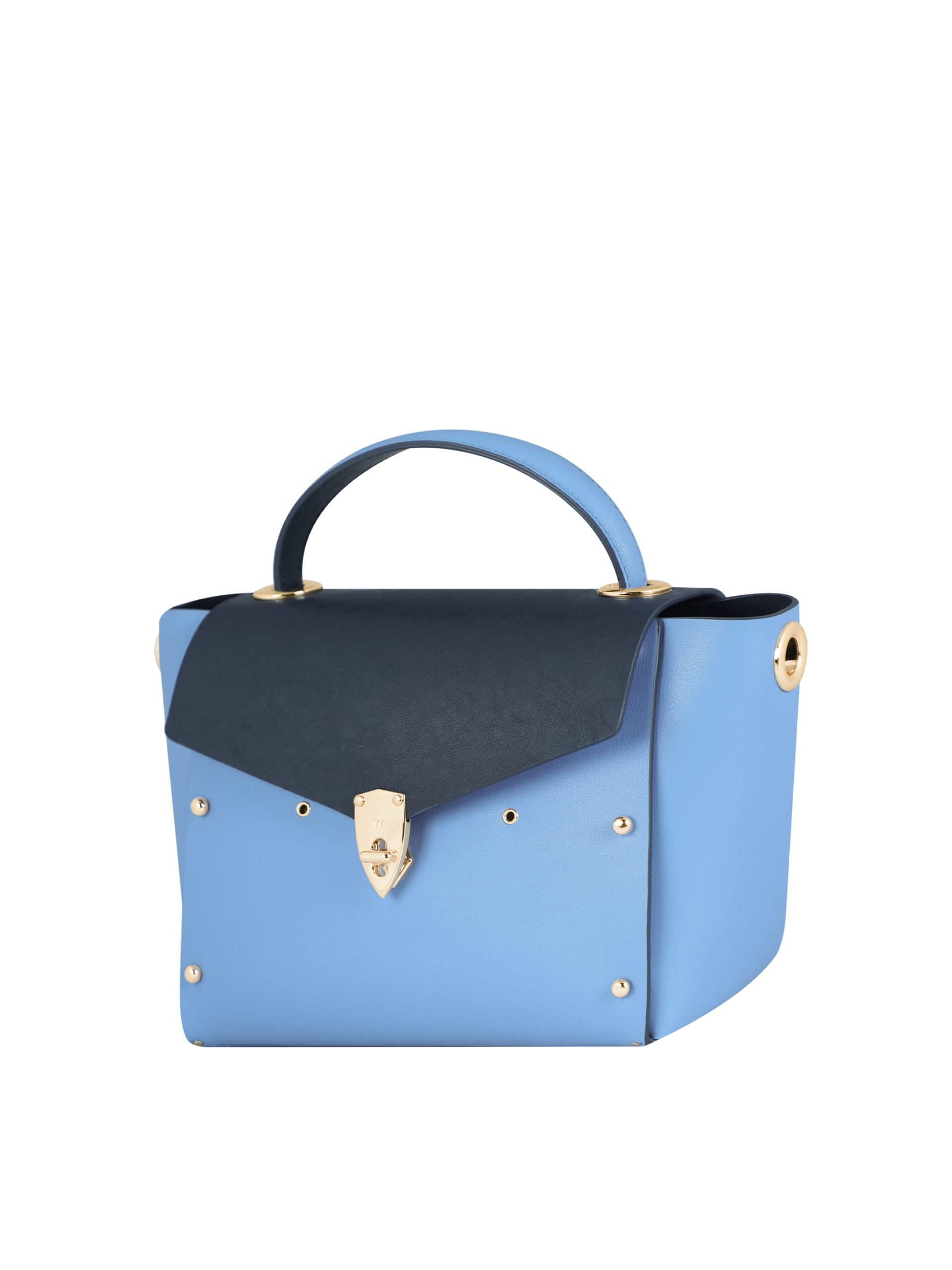WANACCESSORY Blue Gold Calf Leather Medium Handle thumbnail 3
