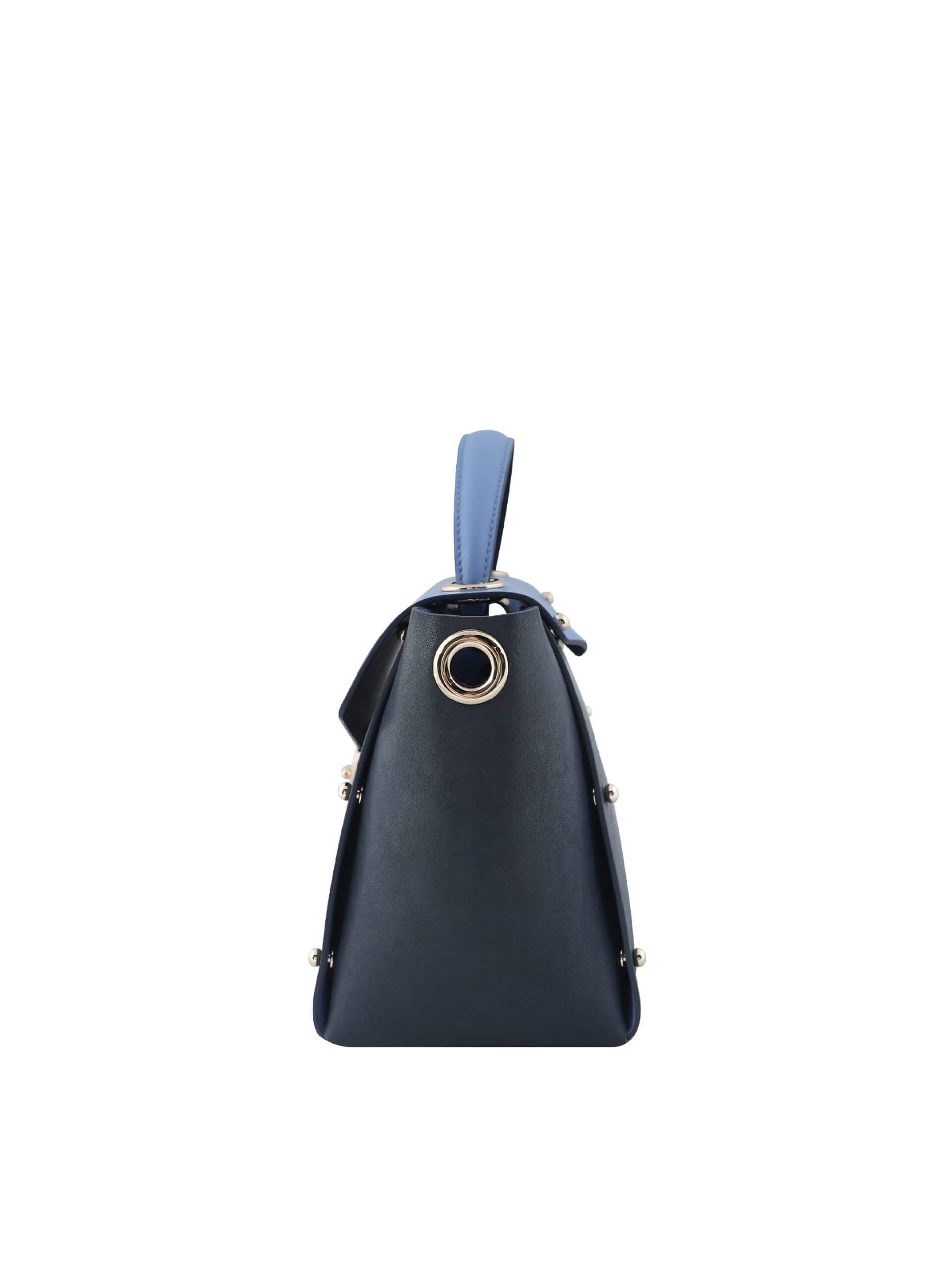 WANACCESSORY Blue Gold Calf Leather Medium Handle thumbnail 4
