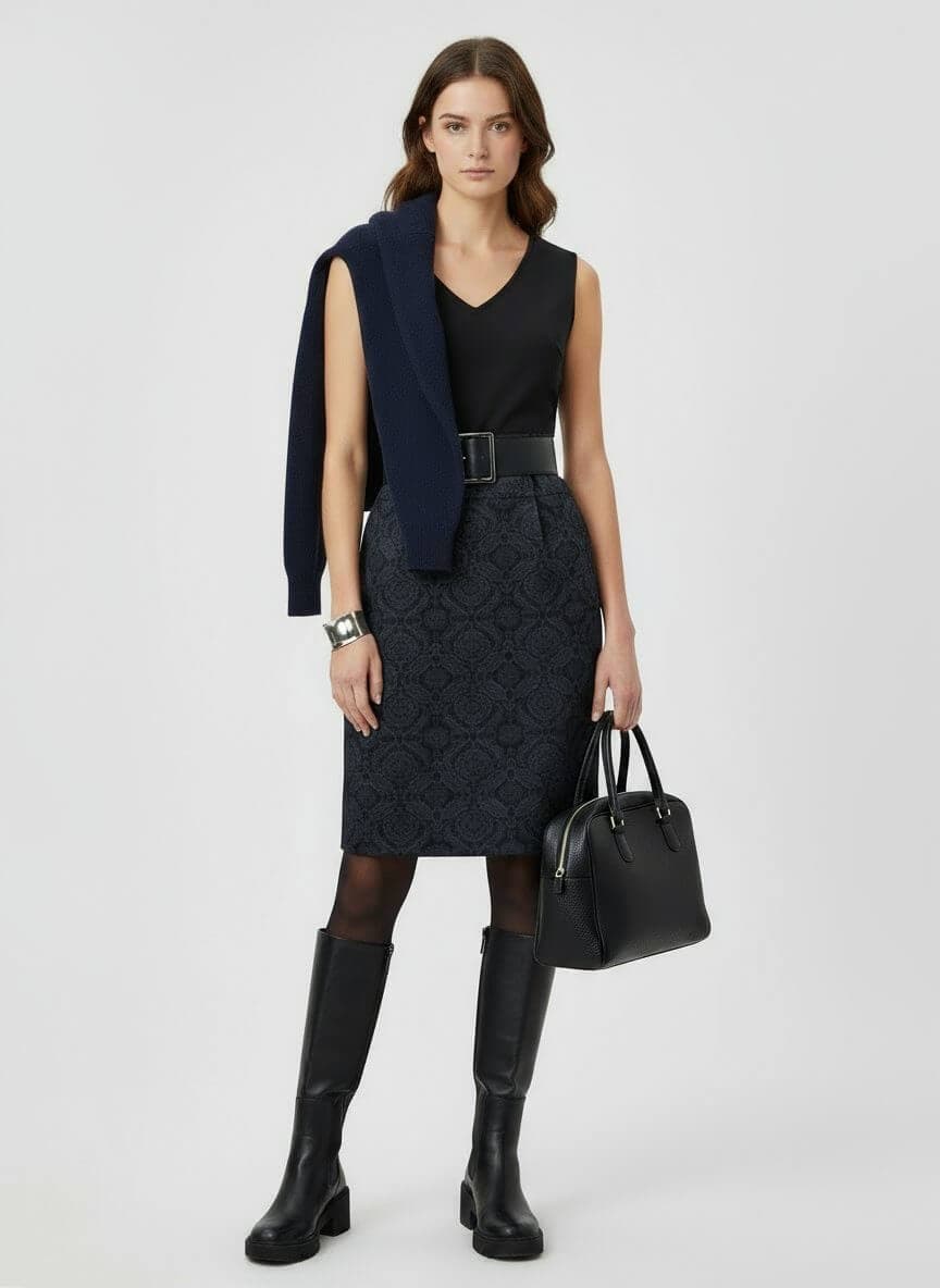 MundoE&amp;E Blue And Fuchia Reversible Work Dress thumbnail 2
