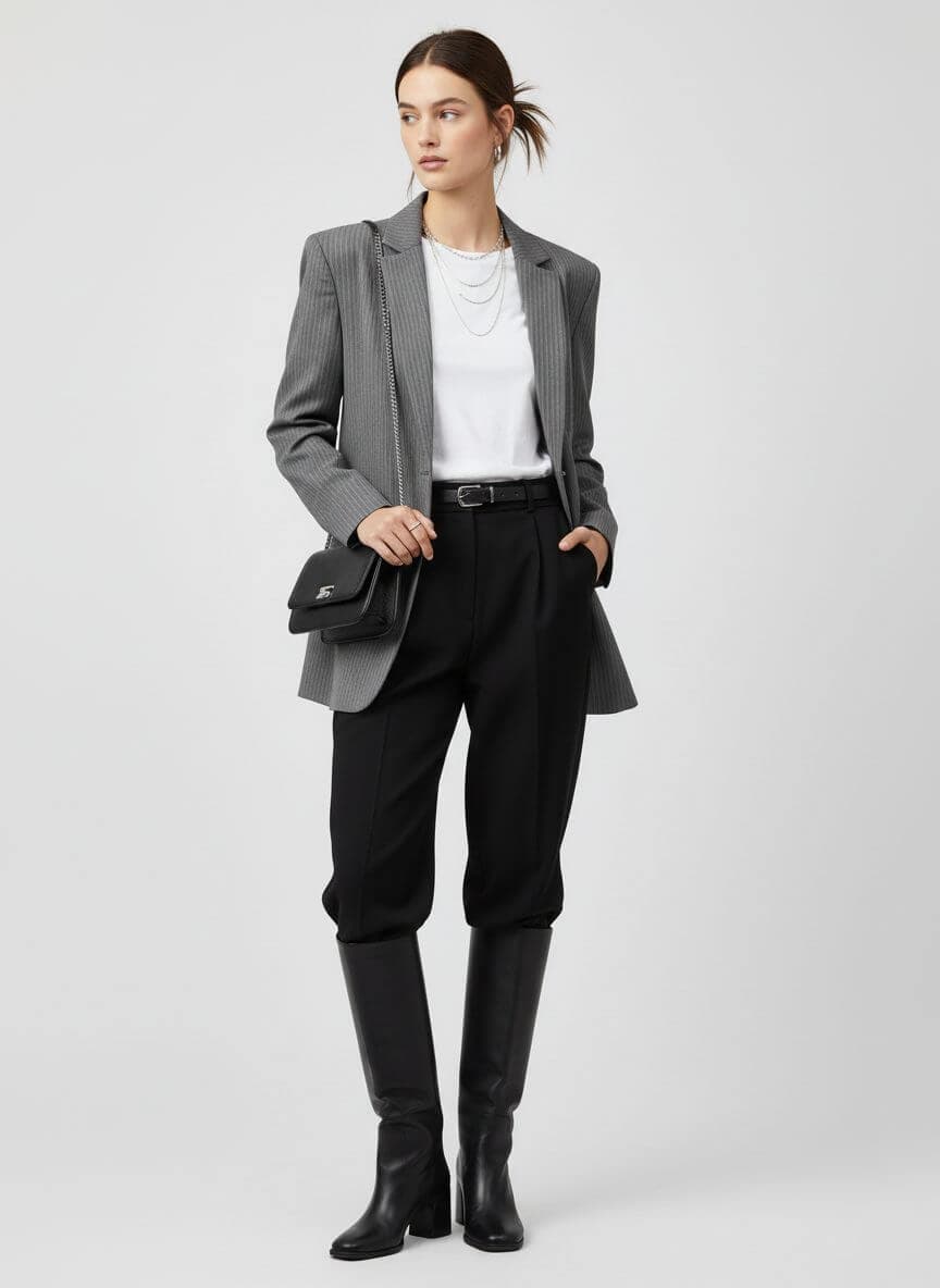 Ailiere Grey Blazer Jacket/Blazer thumbnail 2
