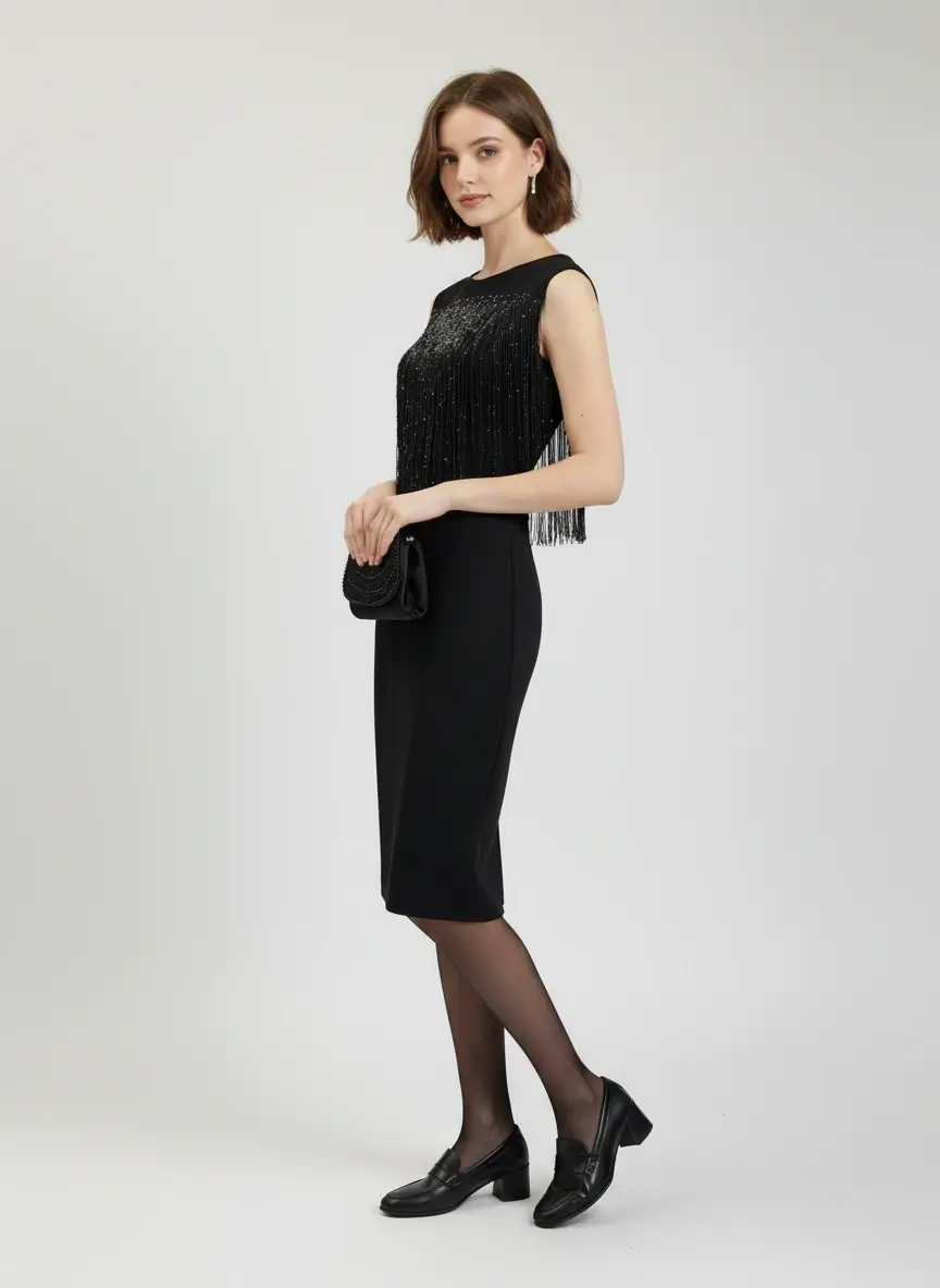 MundoE&amp;E Black Cocktail Dress thumbnail 2