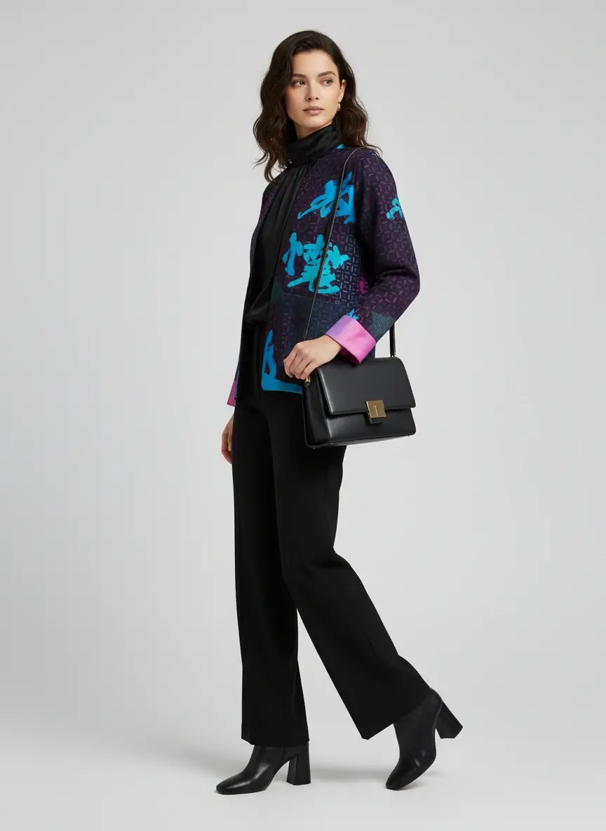 Sparkle Collection Multi-Color Biker Jacket Jacket/Blazer thumbnail 2