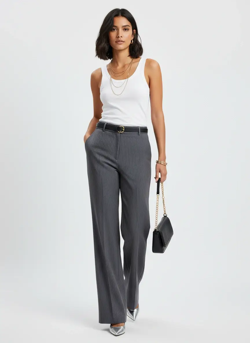 Ailiere Grey Mid Rise Pants thumbnail 2