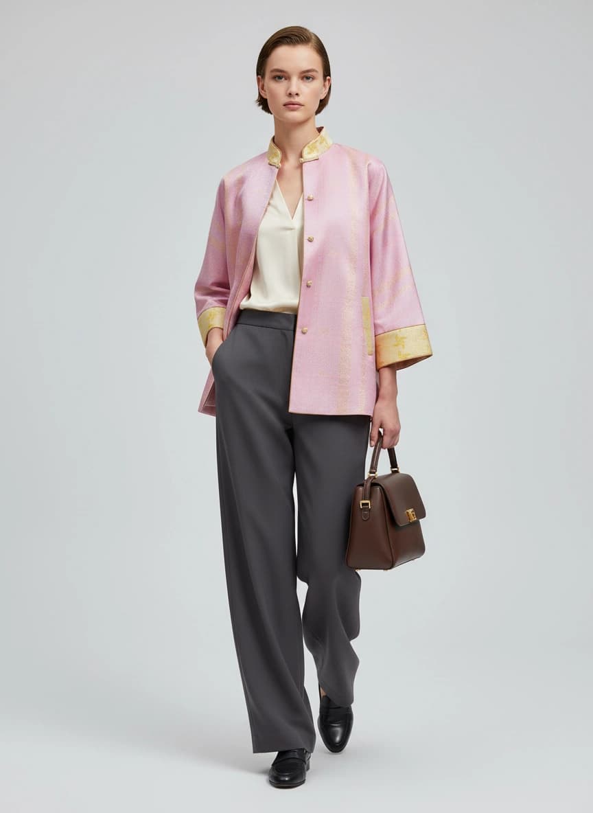 Sparkle Collection Pink Casual Jacket/Blazer thumbnail 2