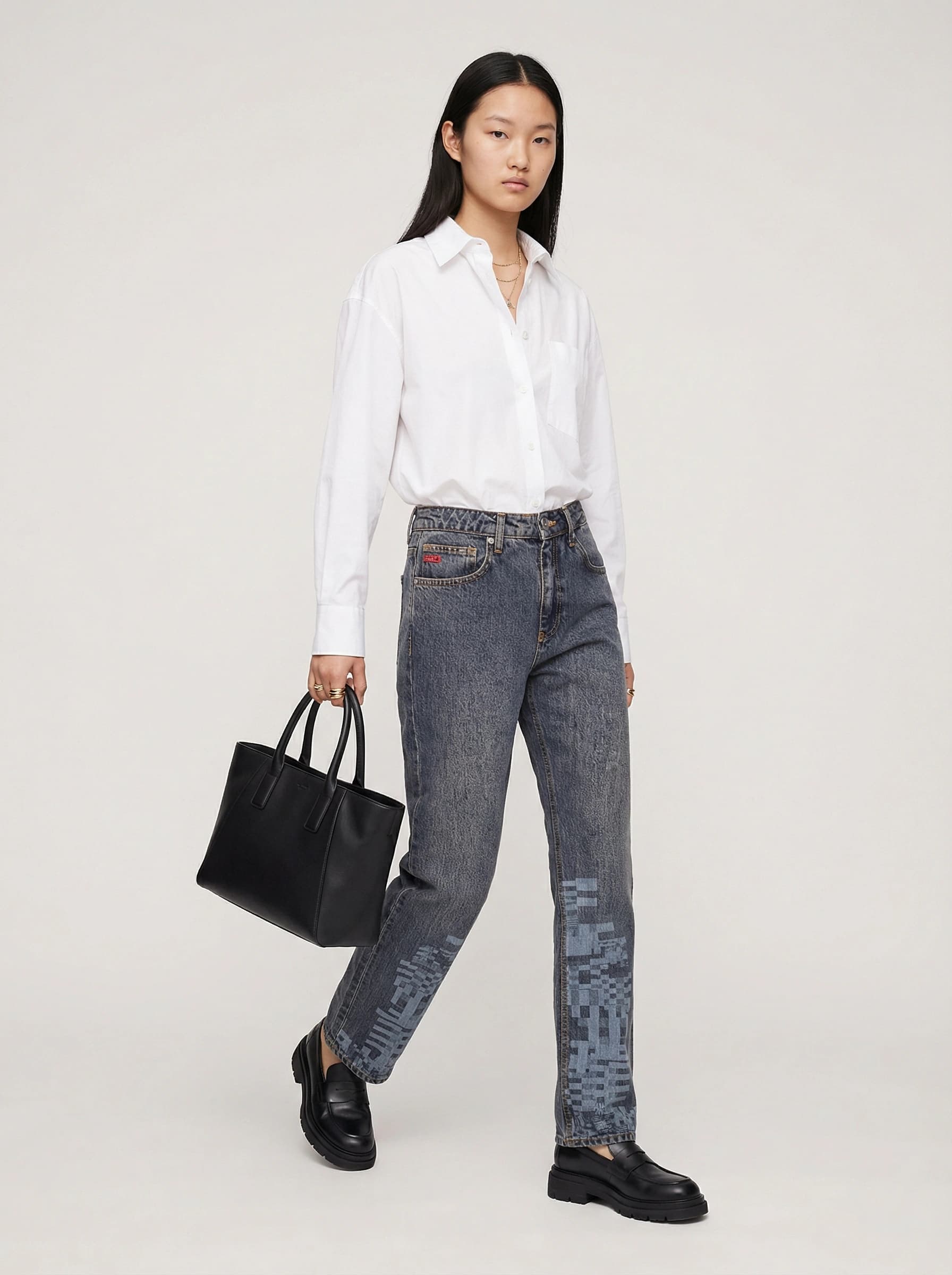 GLIX Blue Straight Leg Pants thumbnail 2