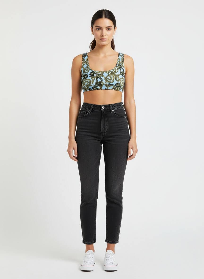 MONZLAPUR SS23 – Snake Bralette – turquoise Blue thumbnail 4