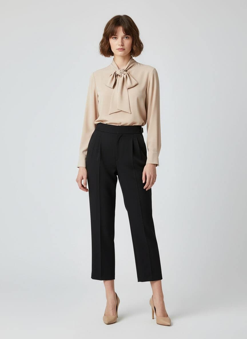 ANA MALIK Black Mid Rise Pants thumbnail 2