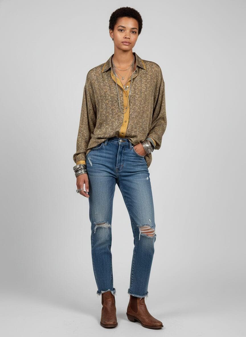 MONZLAPUR Floral Print Long Sleeve Top thumbnail 2