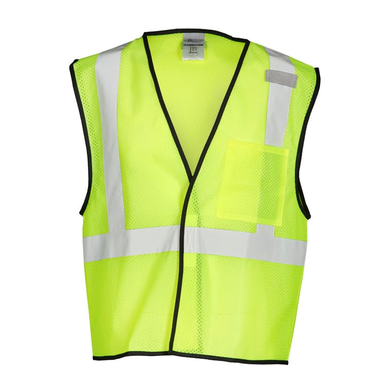 SINGLE POCKET HOOK & LOOP MESH VEST, CLASS 2 – 1193